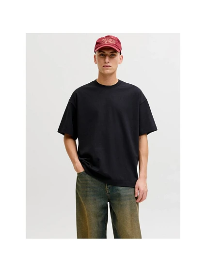 Jack&Jones pánské tričko JJEBARRON TEE SS O-NECK NOOS 12298906 BLACK