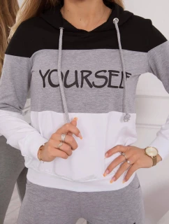 Súprava s potlačou Sam black+grey