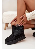 Dámské Sněhule Na Platformě S Kožešinou A Šněrováním Big Star model 21705911 Černé - Big Star Shoes