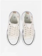 Zaujímavé dámske tenisky biela platforma