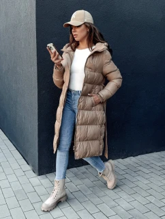 Dámsky prešívaný kabát GLAMMANT beige FashionStreet TY4354