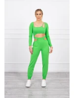 Sada s blúzkou top zelená neónová