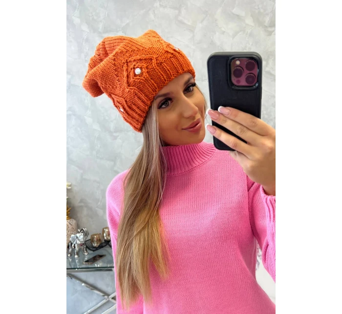 Dámska čiapka Ramona K383 oranžová