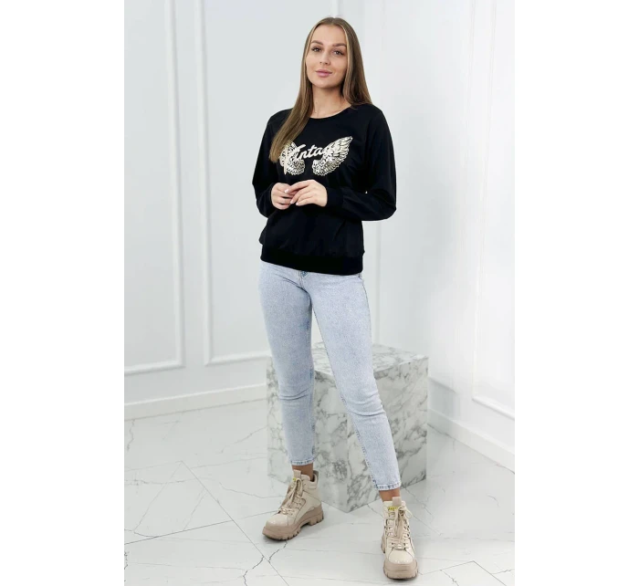 Mikina s potlačou čierna