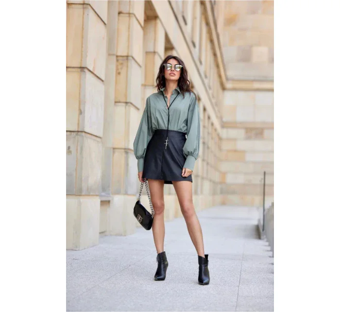 Dámske tričko BLU0189 khaki zelená - Roco Fashion Dámske tričko BLU0189 khaki zelená - Roco Fashion