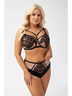 Podprsenka s kosticami G001 čierna - Gorsenia