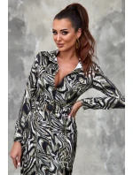 Zeleno-čierne šaty MONAM FashionStreet EY2422