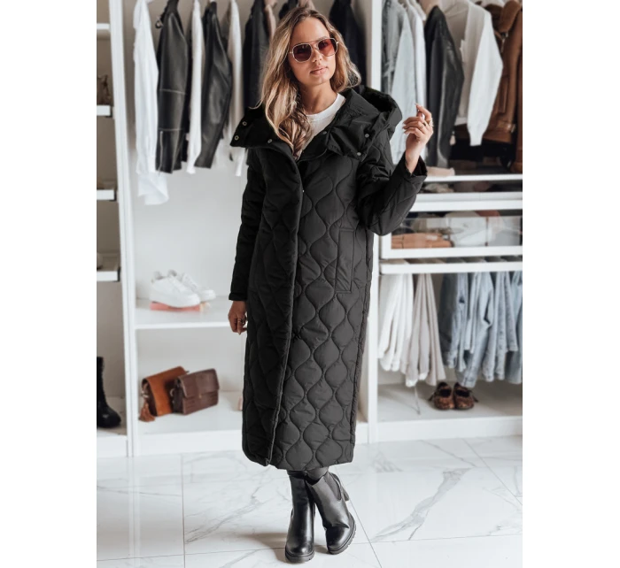 Dámská zimní bunda prošívaná černá model 21990488 - Dstreet Dámská zimní bunda prošívaná černá model 21990488 - Dstreet