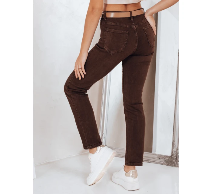 Dámské úzké džíny hnědé Dstreet model 21994063 - FashionStreet