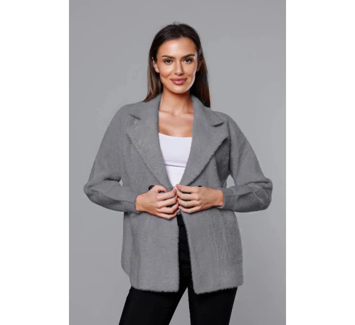 Krátky šedý prehoz cez oblečenie typu alpaka (CJ65) Krátky šedý prehoz cez oblečenie typu alpaka (CJ65)