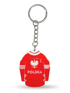 Prívesok na kľúče s hokejovým dresom Poľsko (Away) SREBBREKH-PL