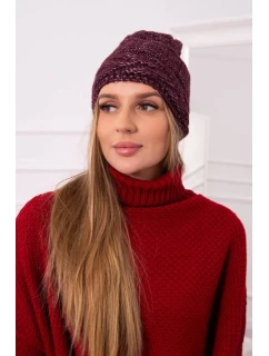 Fleecová čiapka Edyta K298 tmavo fialová