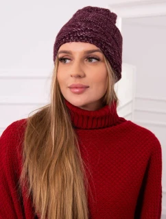 Fleecová čepice tmavě fialová model 18751451 - K-Fashion