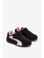 Dětské sportovní boty s přezkou Černo růžové Perrin Dětské sportovní boty s přezkou Černo růžové Perrin