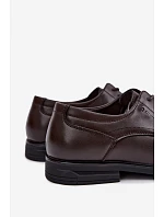Pánské elegantní polobotky tmavě hnědé model 22539702 - EVENTO