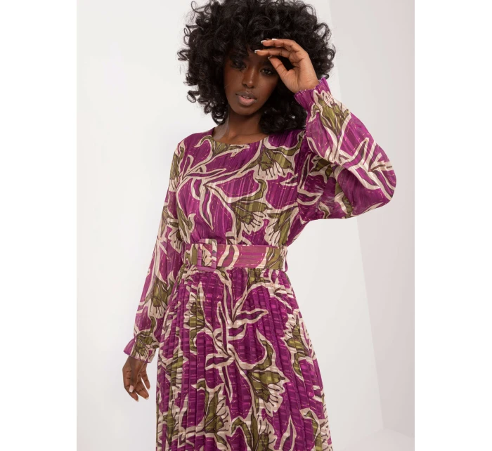 Sukienka DHJ SK model 20105291 fioletowy - FPrice Sukienka DHJ SK model 20105291 fioletowy - FPrice