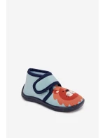 Detské papuče so suchým zipsom - modré Katline Detské papuče so suchým zipsom - modré Katline