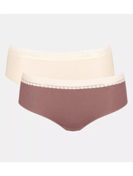 Dámske nohavičky GO Ribbed R Hipster C2P - BROWN - hnedá M003 - SLOGGI Dámske nohavičky GO Ribbed R Hipster C2P - BROWN - hnedá M003 - SLOGGI