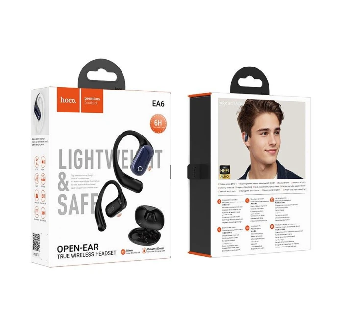 Bezdrôtové slúchadlá Hoco EA6 (čierne)