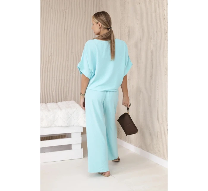 Souprava halenky a kalhot světlá máta Souprava halenky a kalhot světlá máta