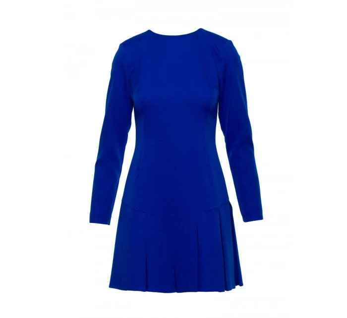 M872 Šaty s obrátenými záhybmi - kráľovská modrá