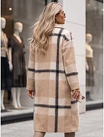 Płaszcz damski dwurzędowy z w beżowy model 22554640 - FashionStreet Płaszcz damski dwurzędowy z w beżowy model 22554640 - FashionStreet