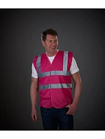 Bezpečnostná vesta Yoko HVW 100 Hi-Vis 79.W100 v malinovej farbe Bezpečnostná vesta Yoko HVW 100 Hi-Vis 79.W100 v malinovej farbe