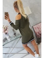 Kaki šaty Tres Chic Kaki šaty Tres Chic