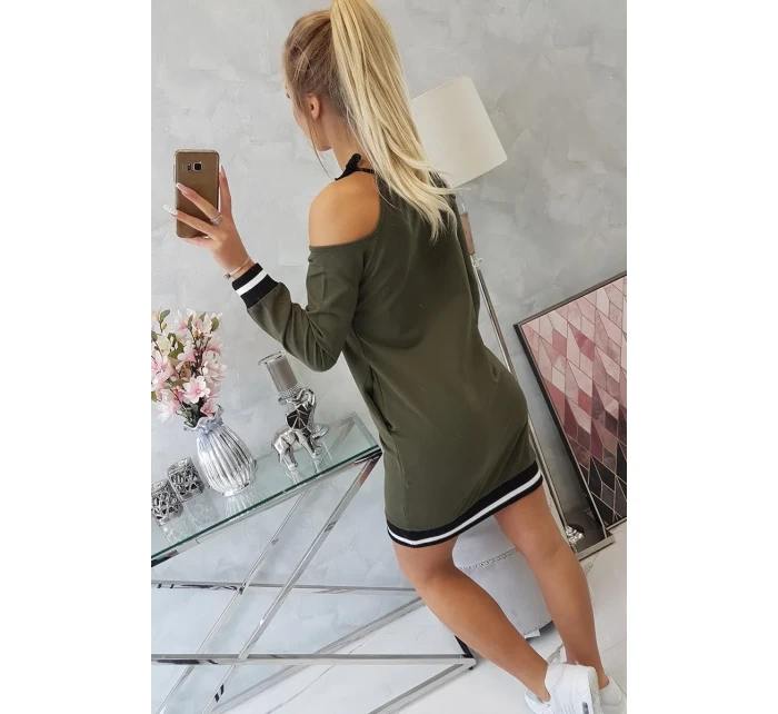 Kaki šaty Tres Chic Kaki šaty Tres Chic