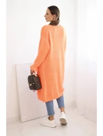 Dámský kardigan s vlnou v barevných pruzích růžový