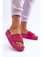 Dámské žabky na platformě z semiše Big Star model 21655533 fuchsie - Big Star Shoes