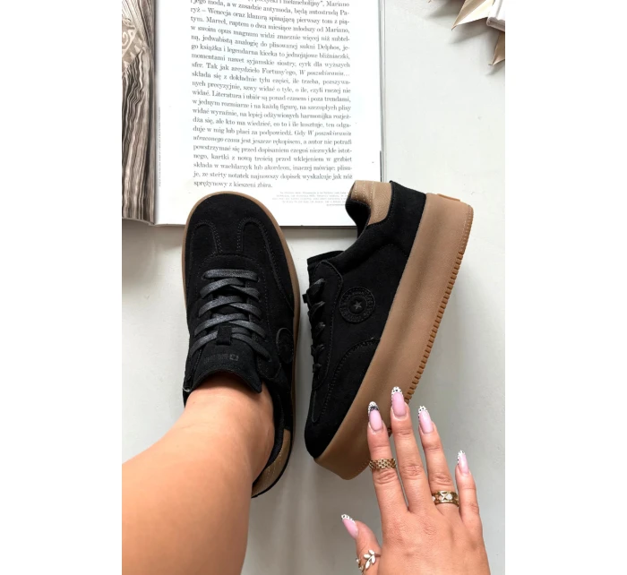 Sneakersy Damskie Na Platformie Big Star SS274761 Czarne