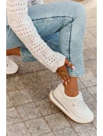 Dámske tenisky na platforme Big Star - biele