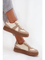 Dámske tenisky na platforme - tmavobéžové Dovina Dámske tenisky na platforme - tmavobéžové Dovina