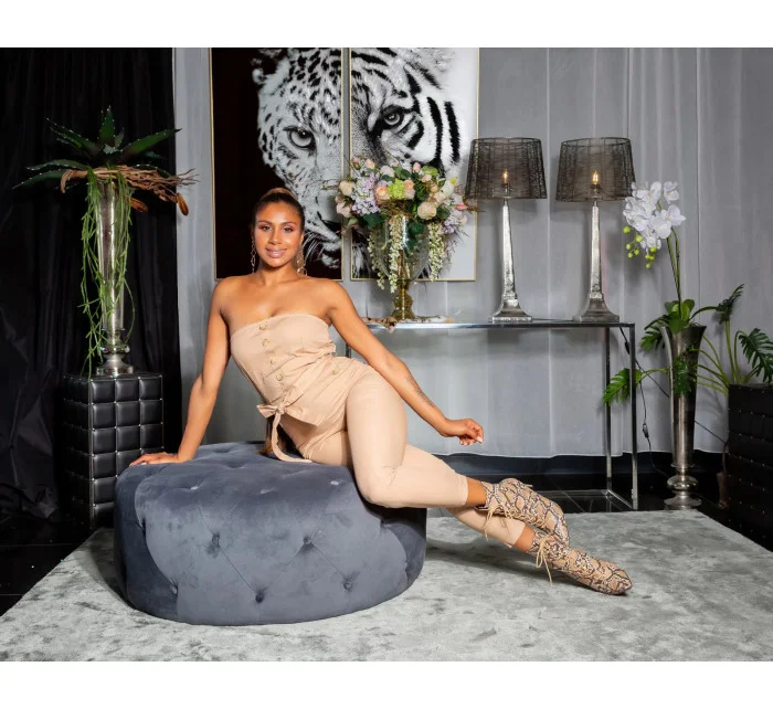 Sexi kombinéza V6603 hnedá - In Stylefashion Sexi kombinéza V6603 hnedá - In Stylefashion