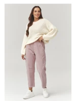 Šnúrové nohavice model 223241 Makadamia Šnúrové nohavice model 223241 Makadamia