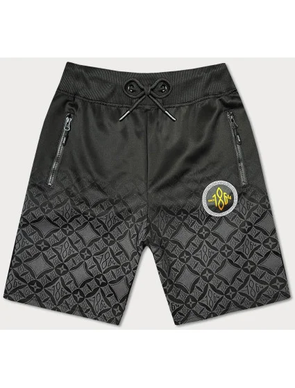 Černé pánské kraťasy s potiskem model 18436082 - J.STYLE