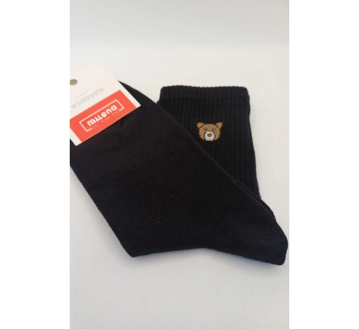 Dámské ponožky Medvídek Černé