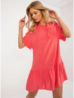 Šaty D73761M30306B koralová
