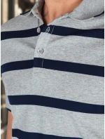 Pánská pruhovaná polokošile světle šedá Dstreet model 21987939 - FashionStreet