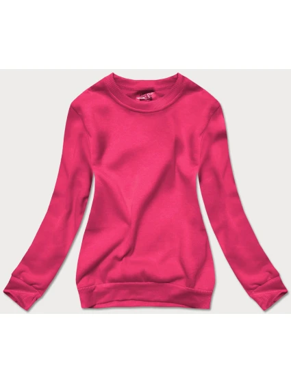 Dámska mikina s rebrovanými manžetami ružová (w01-19)