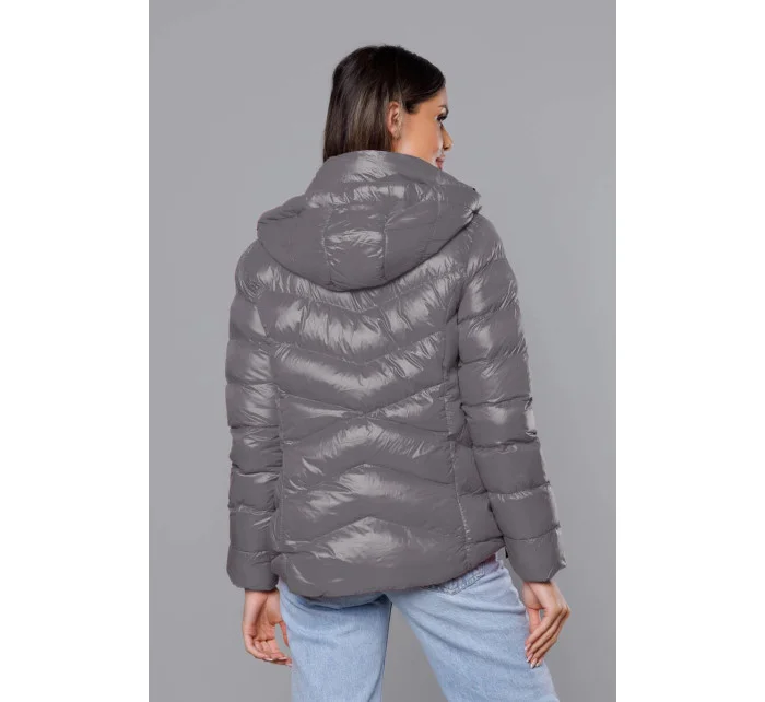 KRÓTKA KURTKA ZIMOWA DAMSKA SZARA model 21244791 - J.STYLE