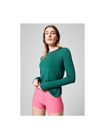 Koszulka CASALL Delight Crew Neck Long Sleeve zielony