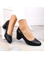 Černé lodičky W s ozdobným model 20709526 - SERGIO LEONE Černé lodičky W s ozdobným model 20709526 - SERGIO LEONE