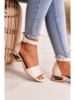 Kožené Sandály Na Béžová model 21546522 - Laura Messi Kožené Sandály Na Béžová model 21546522 - Laura Messi