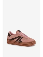 Sztruksowe Sneakersy Damskie Na Platformie Różowe Skye Sztruksowe Sneakersy Damskie Na Platformie Różowe Skye