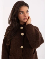 Sweter MI SW model 21393105 ciemny brązowy - FPrice Sweter MI SW model 21393105 ciemny brązowy - FPrice