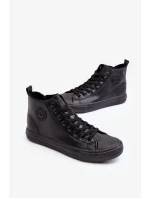 Pánske zateplené tenisky so zipsom Black Big Star