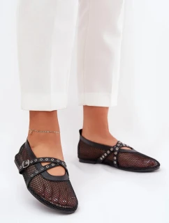 Balerinky model 21222062 černé Step in style - SWEET SHOES