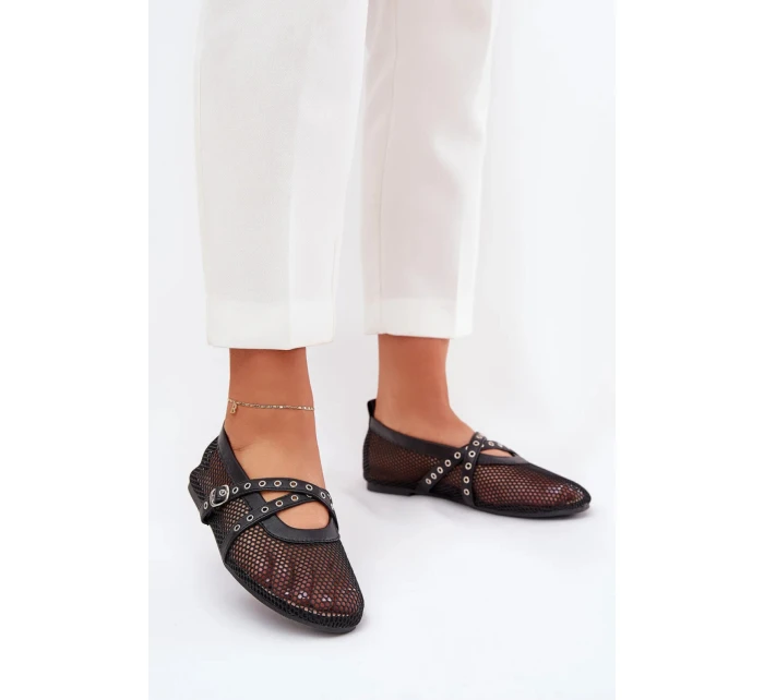 Balerínky P-1416 čierne - Krok vo veľkom štýle